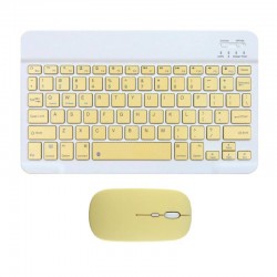 Kit Teclado y Mouse Bluetooth Amarillo